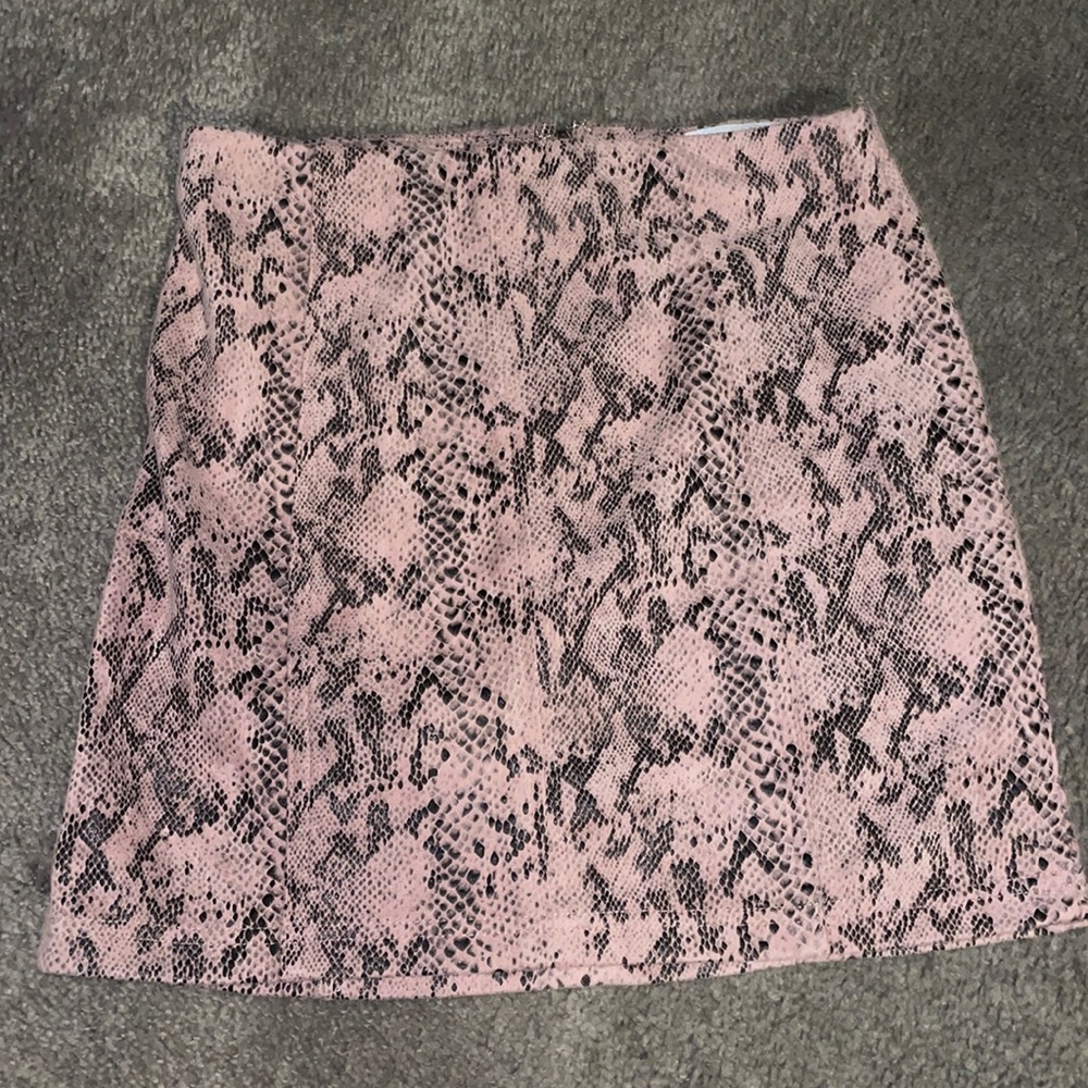 Snake print mini skirt